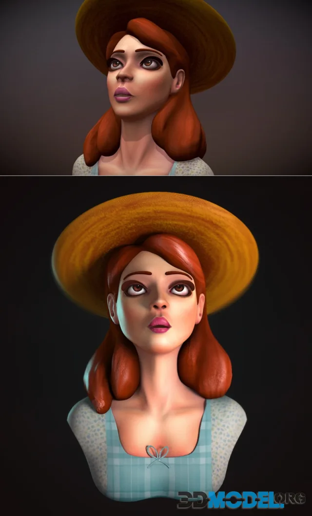 Lady looking up – Printable