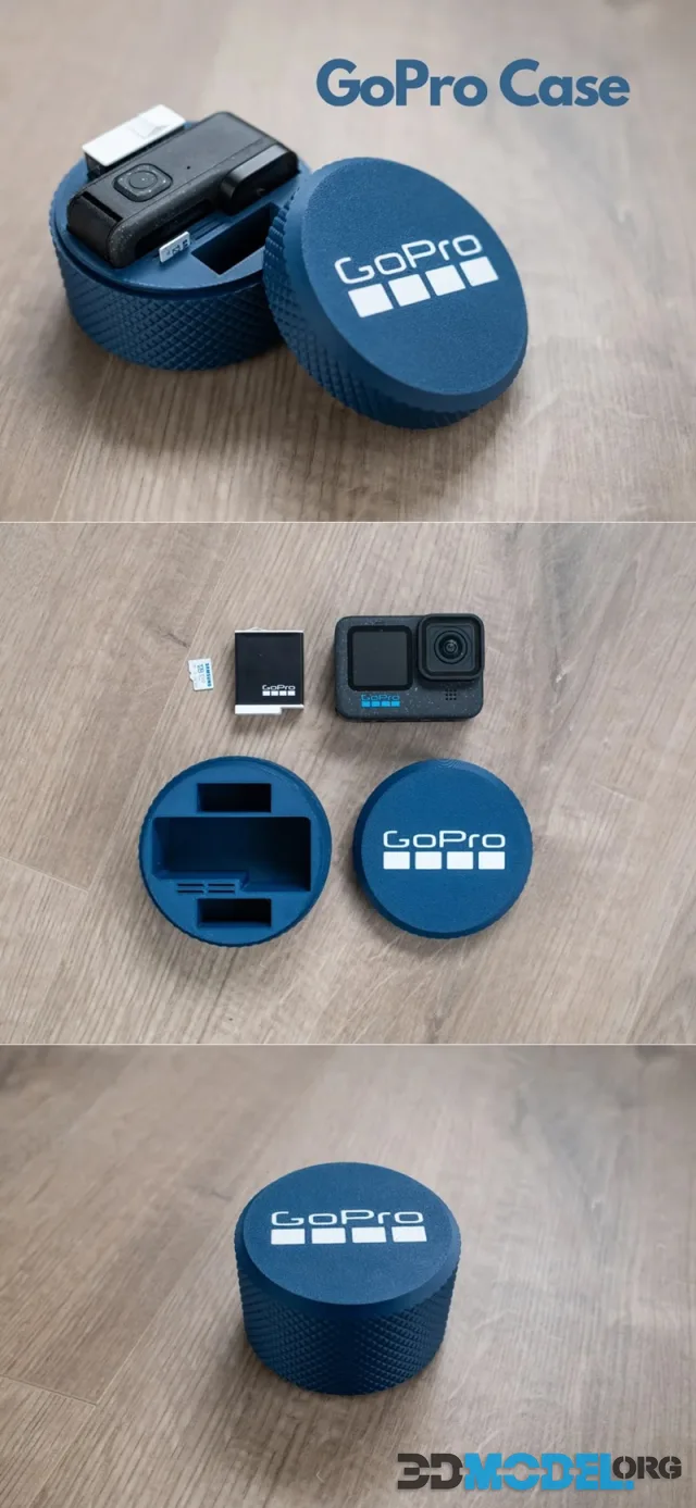 GoPro Case and Battery's and MicroSD – Printable