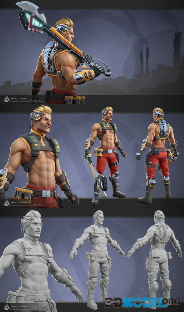 Stylized Wasteland Character – Printable