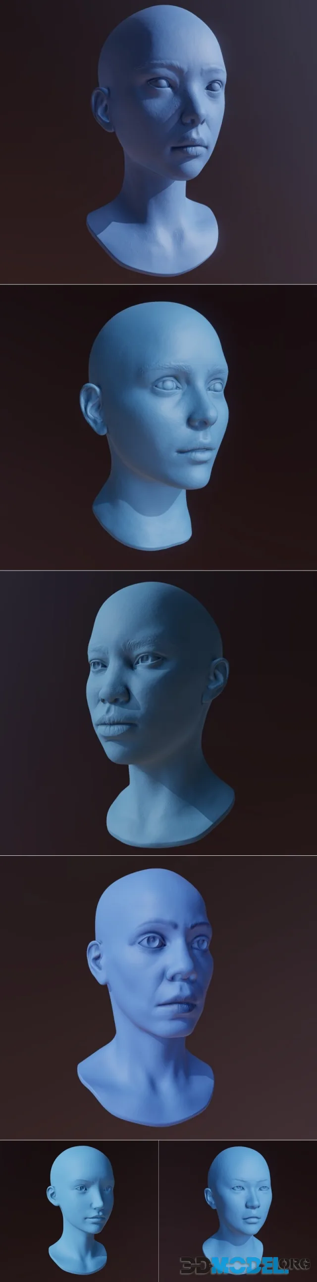 Female head 1-6 – Printable