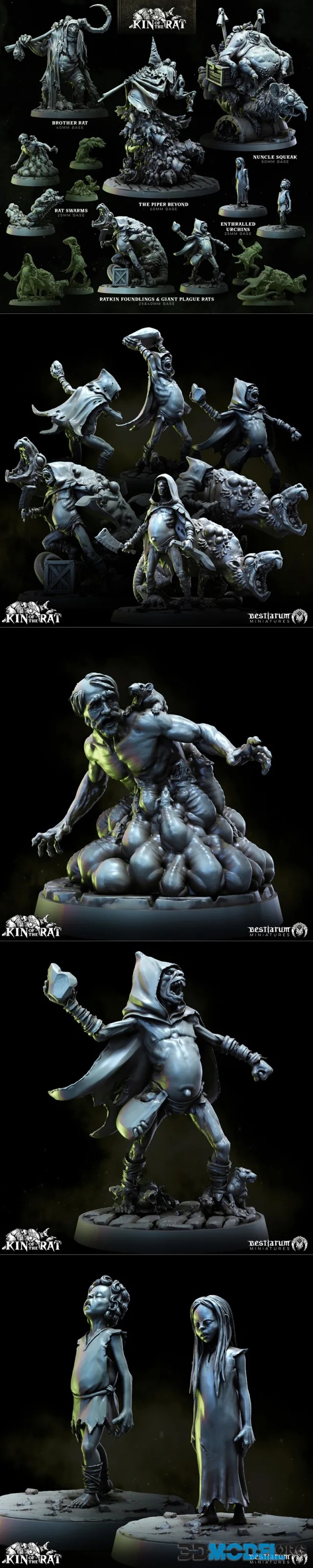 Bestiarum Miniatures - Kin of the Rat – Printable