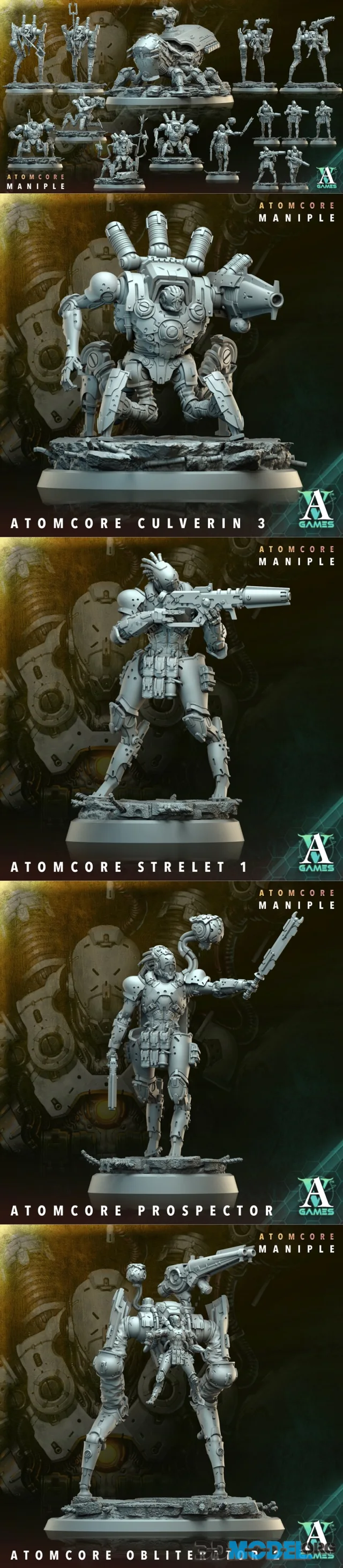 Archvillain Games - Atomcore Maniple – Printable