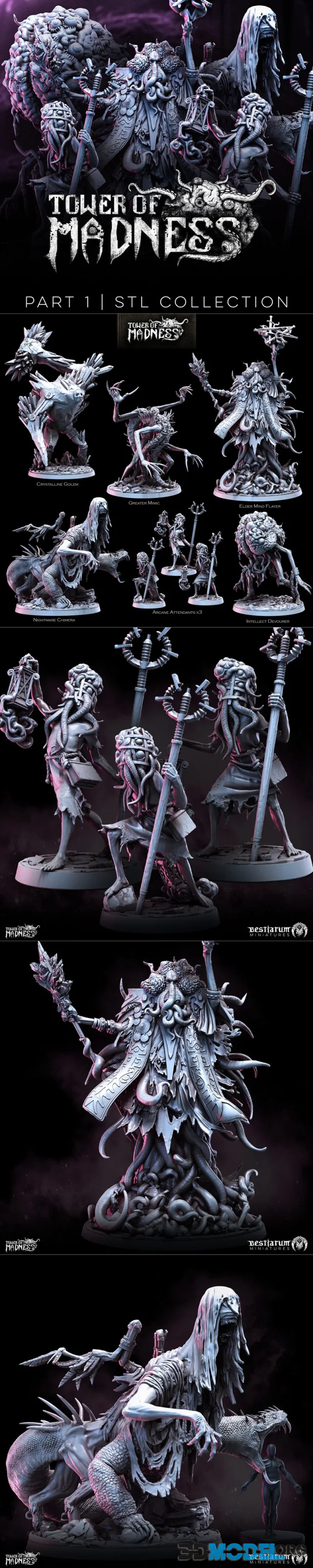 Bestiarum Miniatures - Tower of Madness Part 1 – Printable