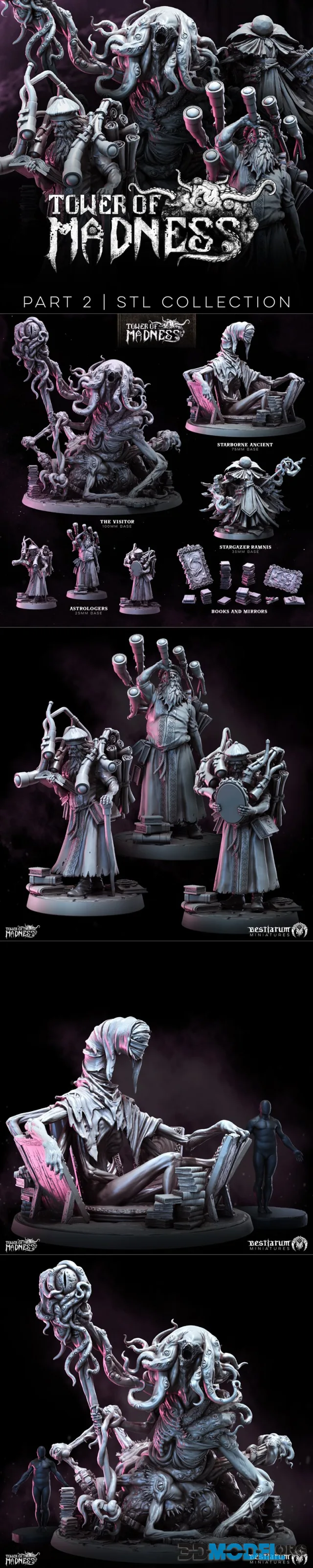 Bestiarum Miniatures - Tower of Madness Part 2 – Printable