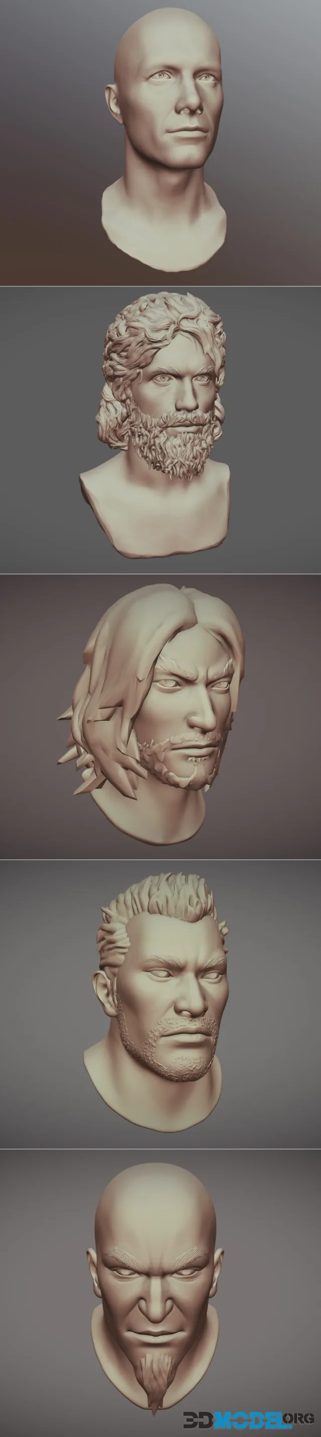 Male Head Sculpt pack – Printable