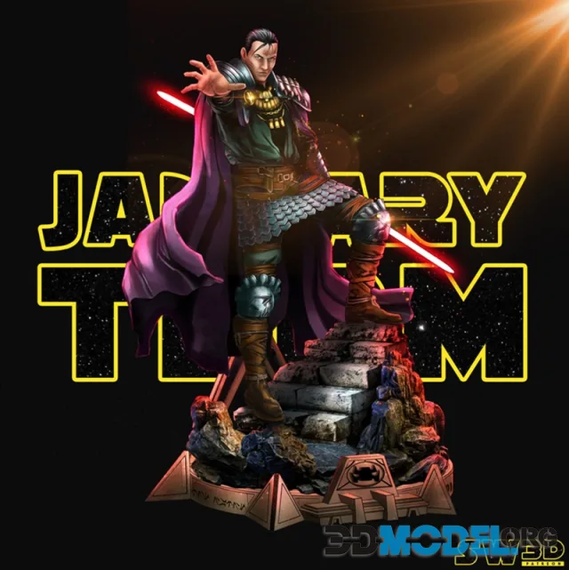 SW3D - Exar Kun Sculpture and Portrait Bust – Printable
