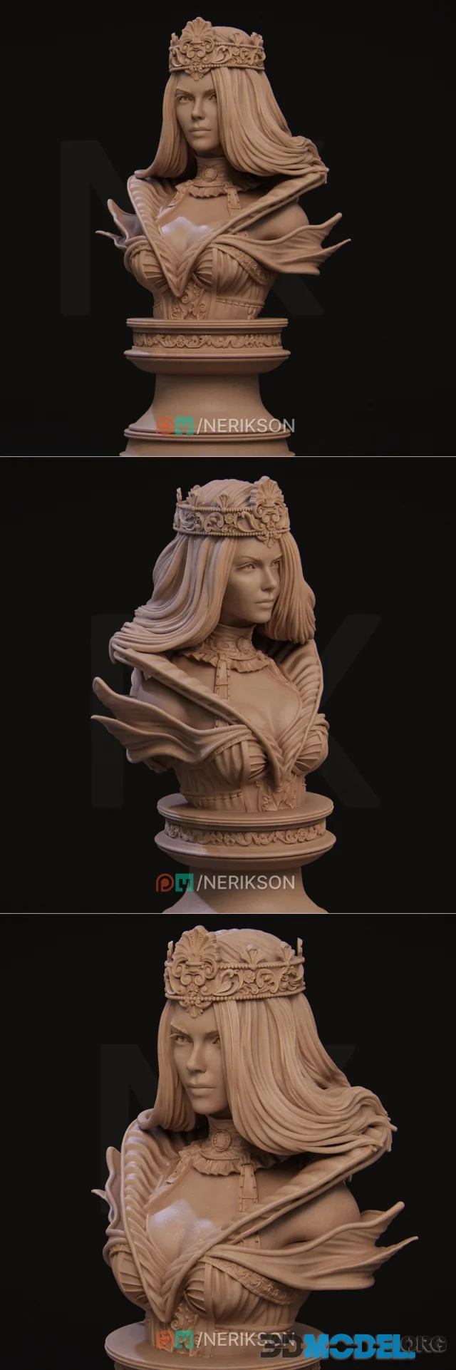 Nerikson - Queen of Spades Bust – Printable