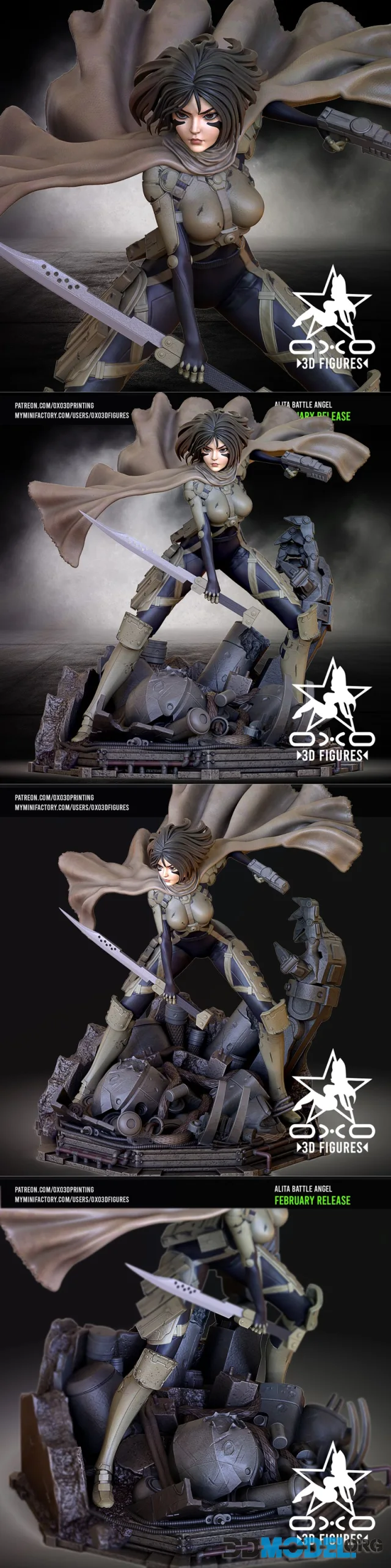 OXO3D Figures - Alita Battle Angel – Printable