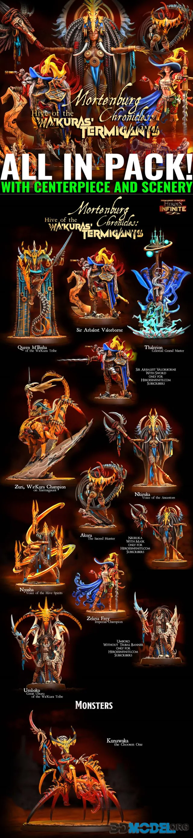Heroes Infinite - Mortenburg Chronicles - Hive Of The Wa'kura Termigants – Printable