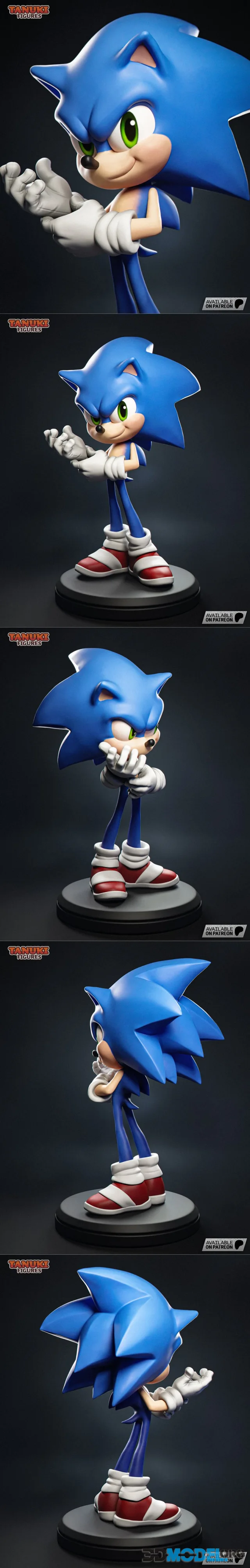 Tanuki Figures - Sonic - Toon – Printable