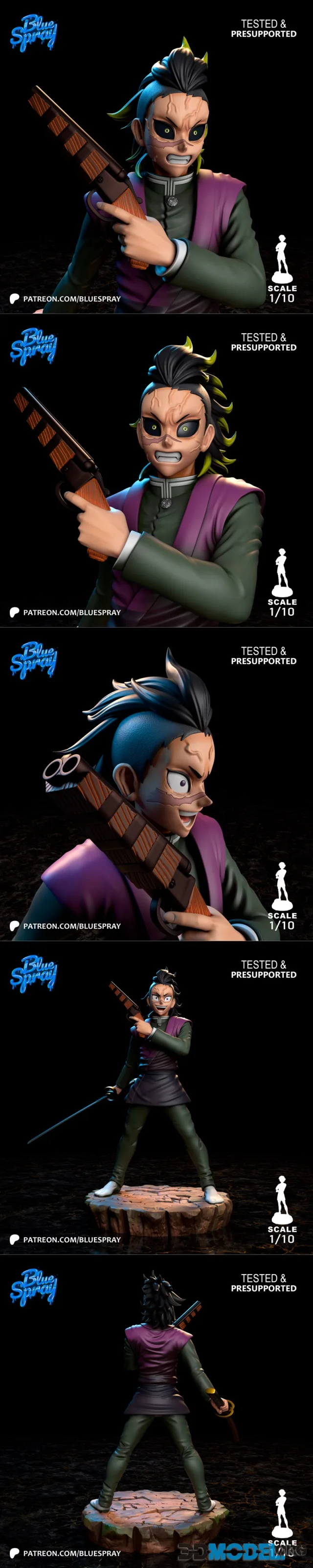 Blue Spray - Genya Shinazugawa Sculpture – Printable