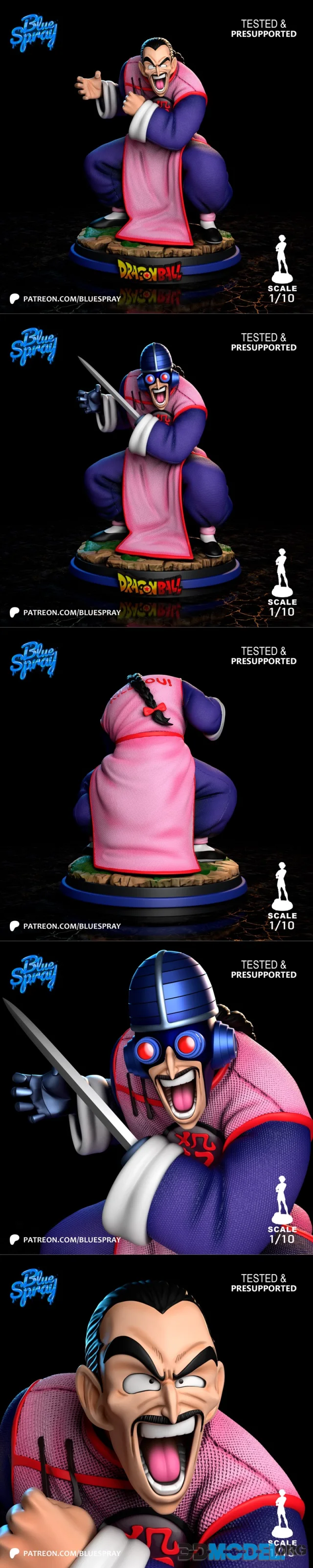 Blue Spray - Tao Pai Pai Sculpture – Printable