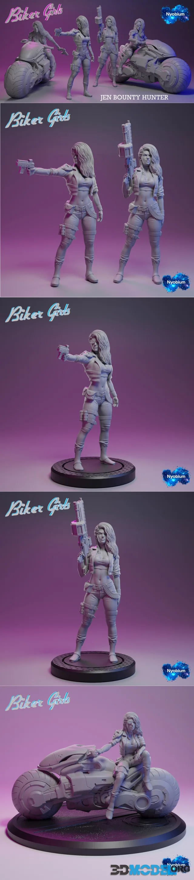 Biker Girls - Jen Bounty Hunter – Printable