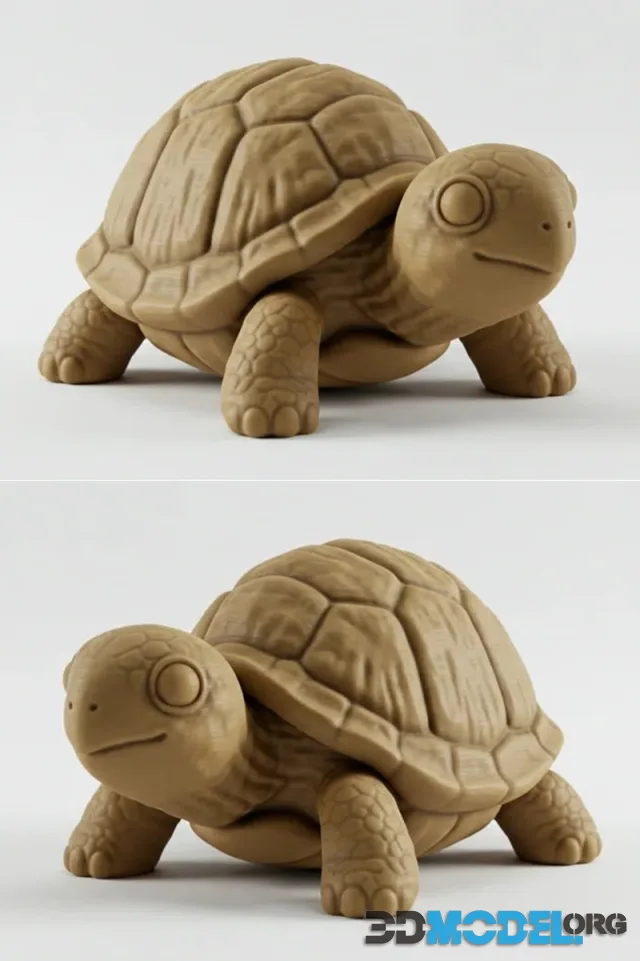 Mini Cute Turtle Figurine – Printable