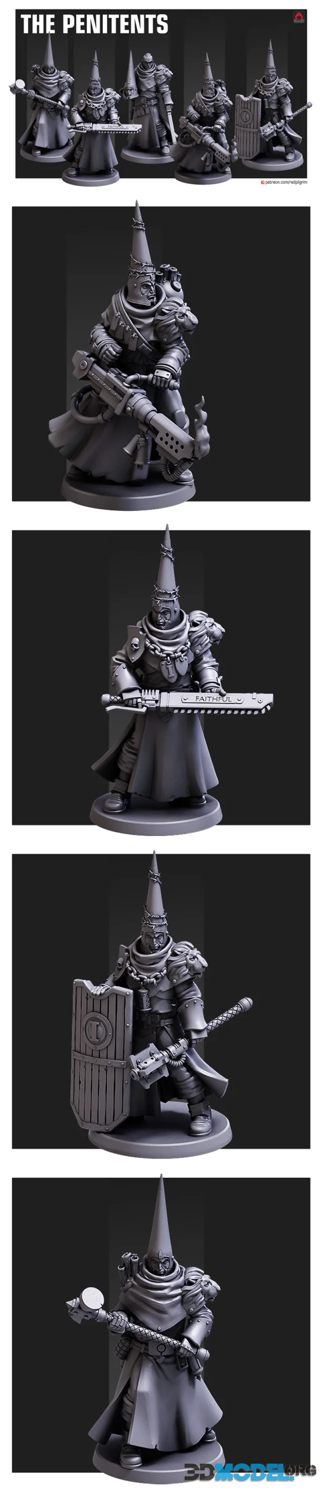 Red Pilgrim Miniatures - The Penitents – Printable