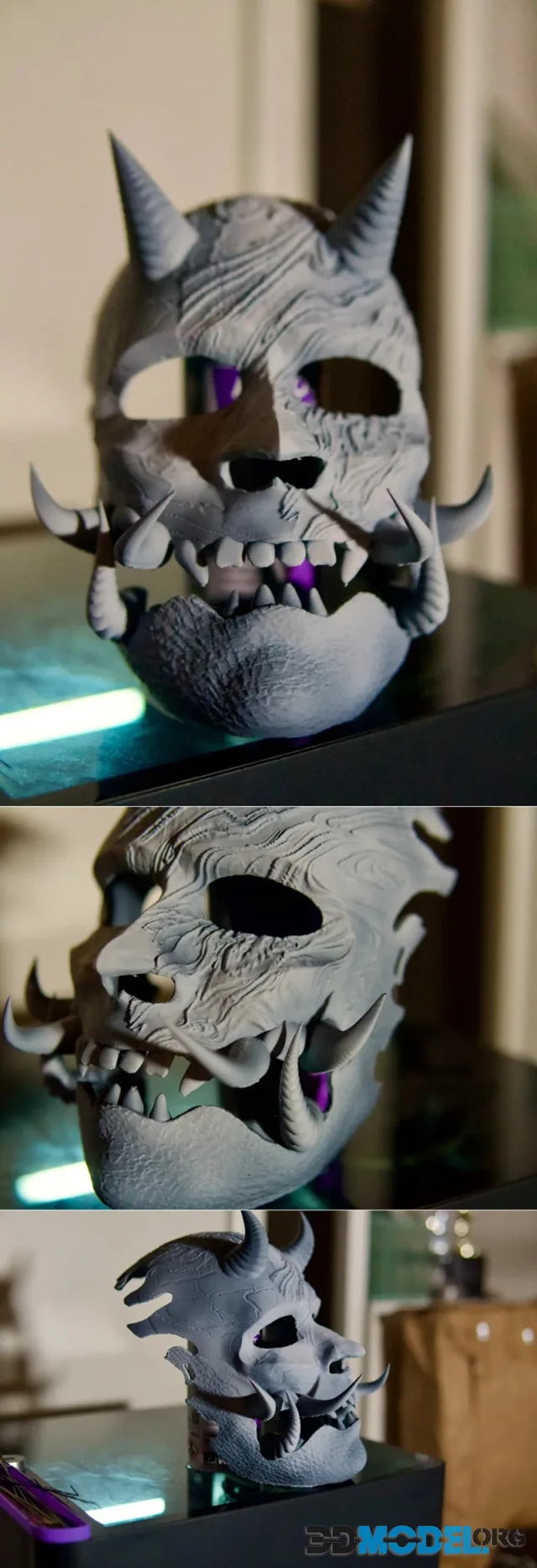 Oni mask two face samurai – Printable