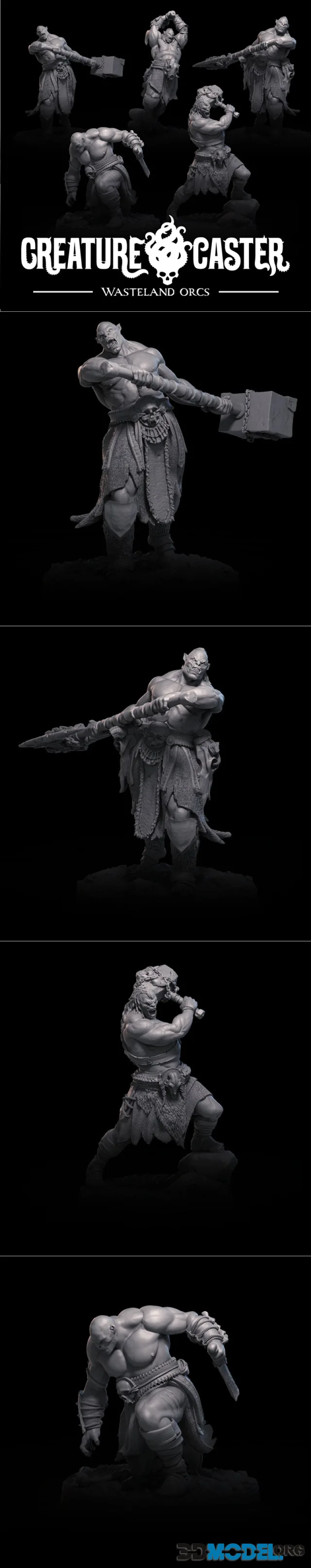 Creature Caster - Wasteland Orc Raiders – Printable
