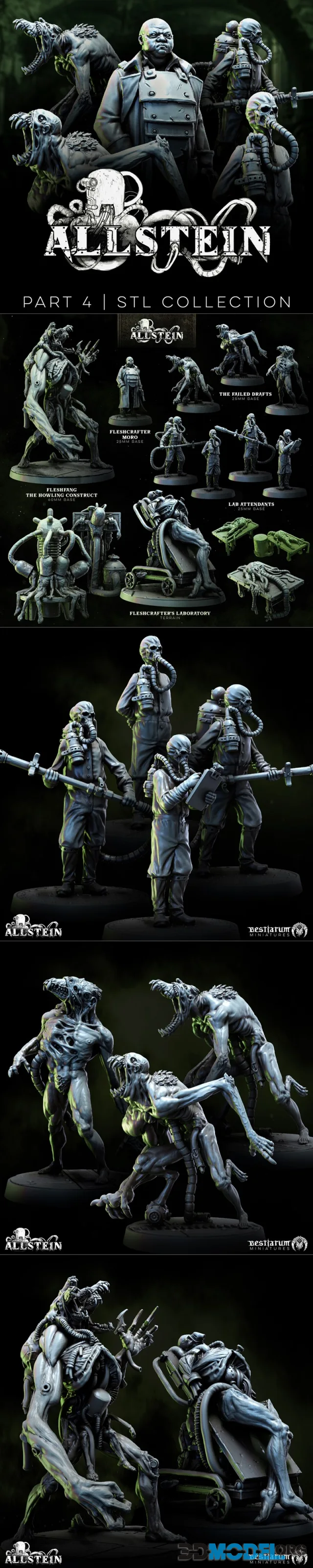 Bestiarum Miniatures - Allstein - Fleshcrafter's Laboratory Collection – Printable