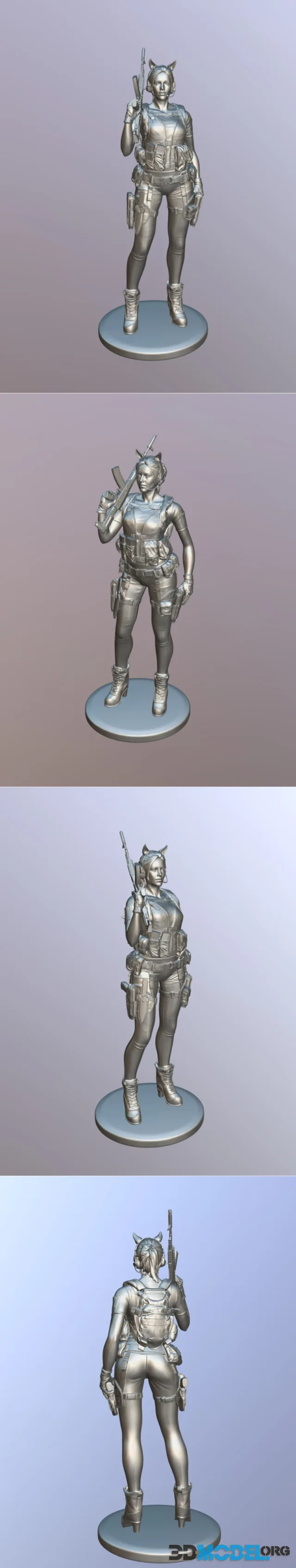 Lady with guns – Printable