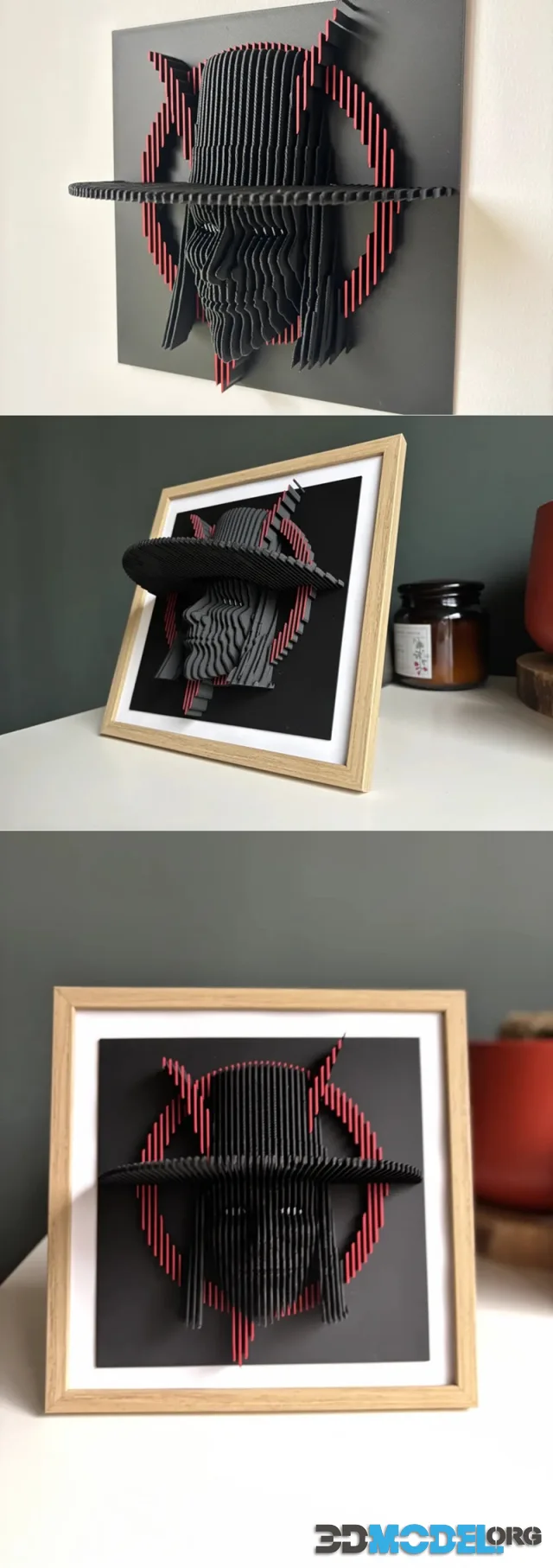 V for Vendetta layered sculpture – Printable