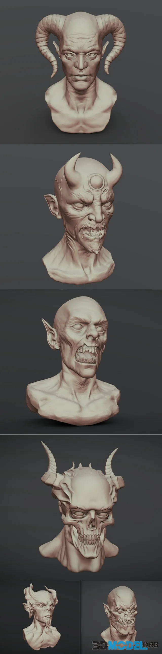 Demon head 2-9 – Printable