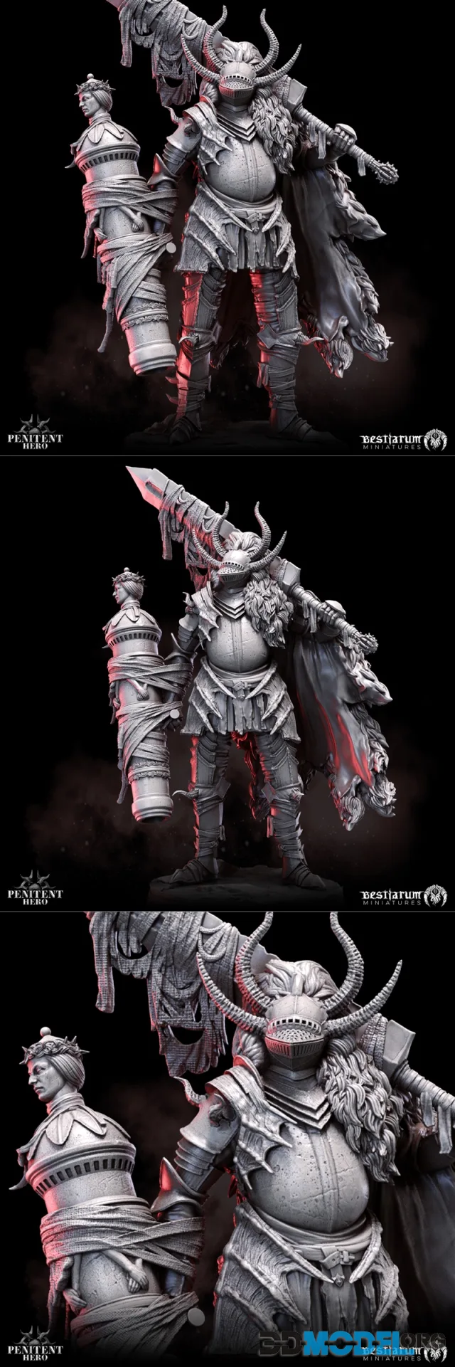 Bestiarum Miniatures - Penitent Hero - Darkmantle – Printable
