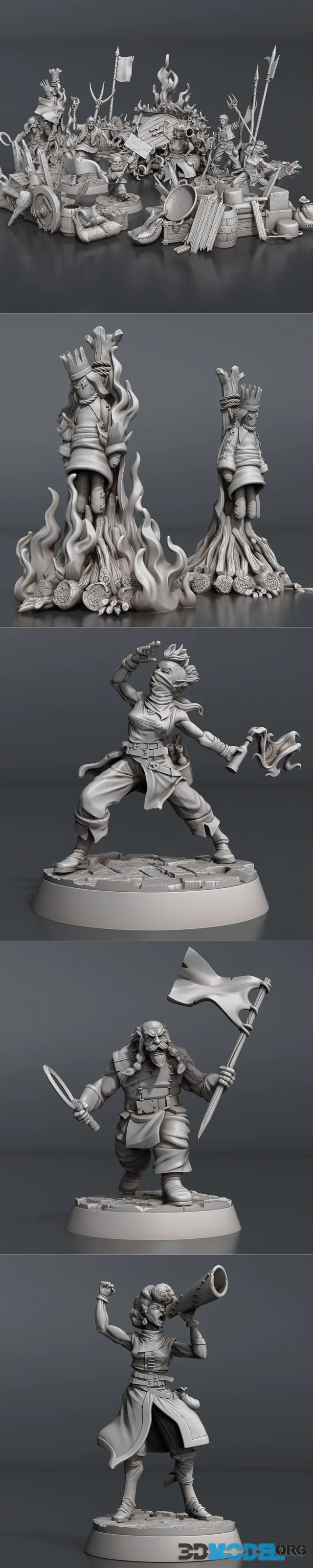 STL Miniatures - Riot Set – Printable