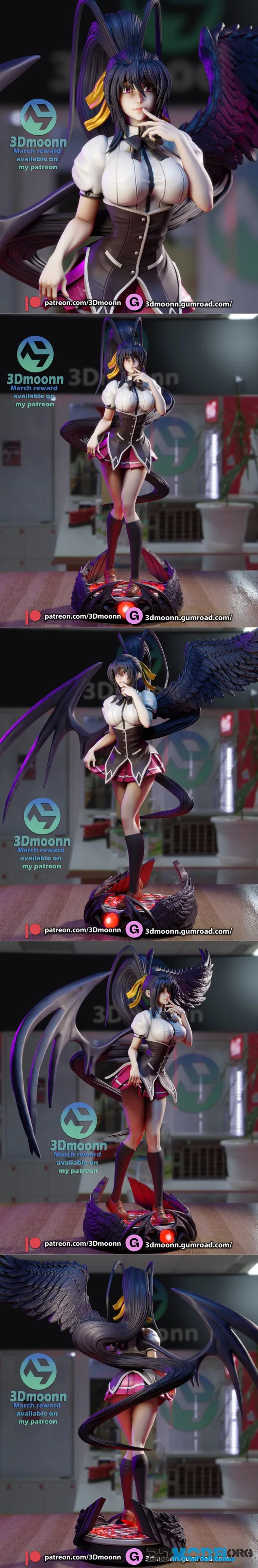3Dmoonn - High School DxD - Akeno Himejima – Printable