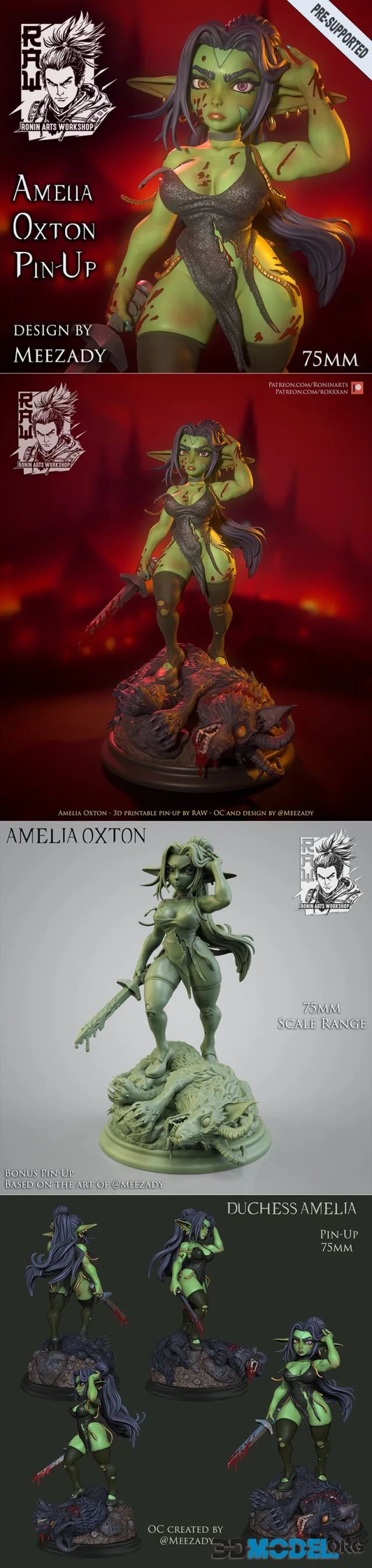 Amelia Oxton - Pin-Up – Printable