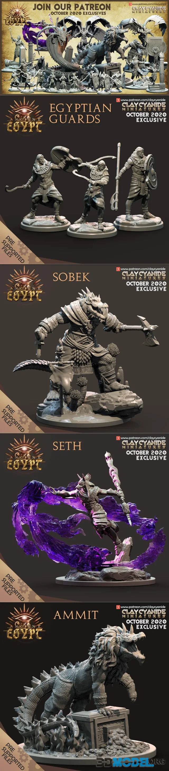Clay Cyanide Miniatures October 2020 – Printable