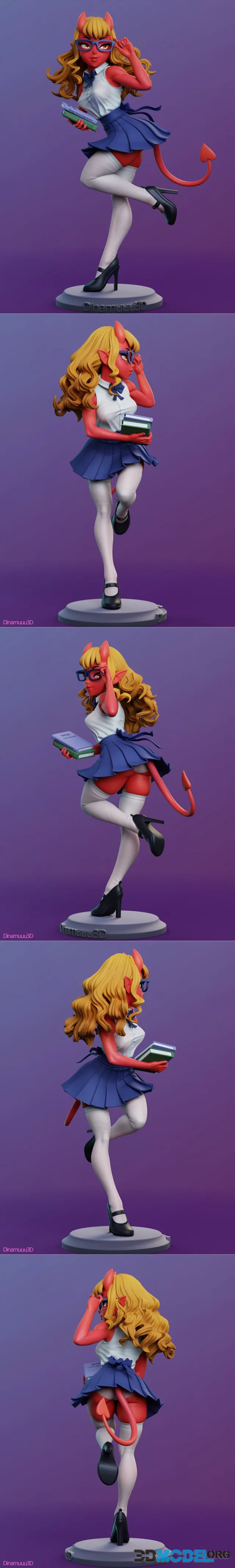 Dinamuuu3D - Meru the Succubus - Merudiana (Meru) – Printable