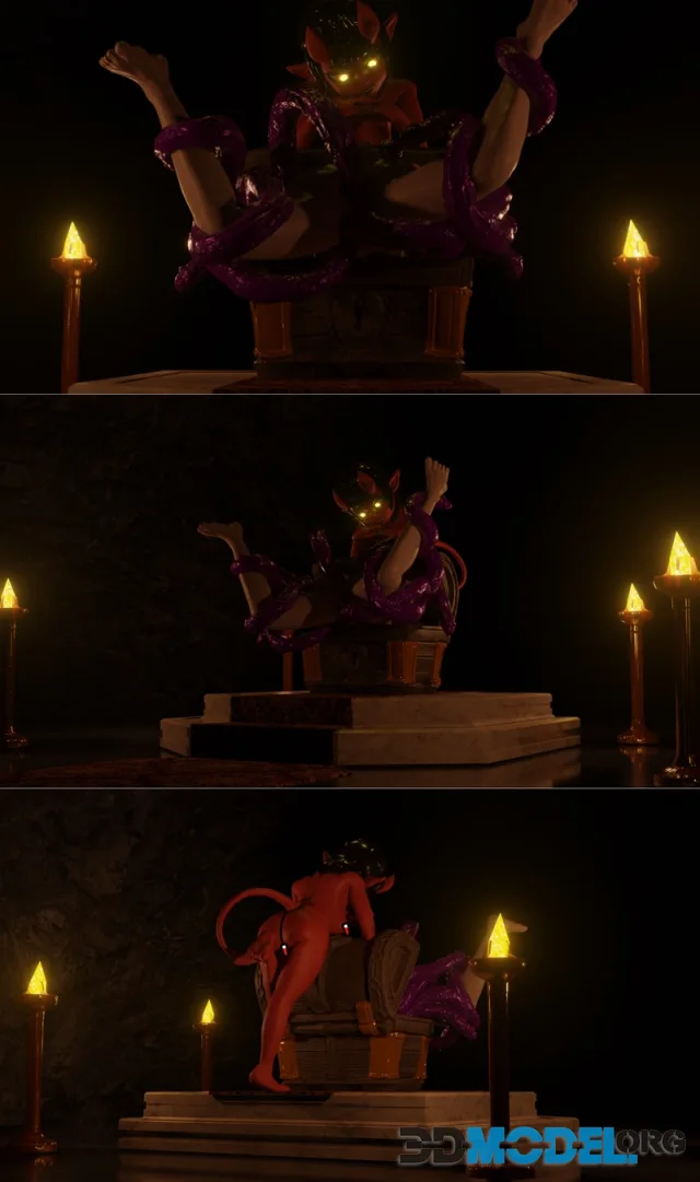 Meru the Succubus and her Mimic Chest – Printable