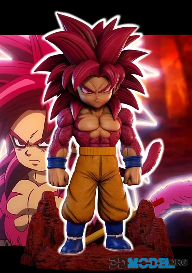 Goku Mini Super Saiyajin 4 - Dragon Ball Daima (super saiyajin X) – Printable