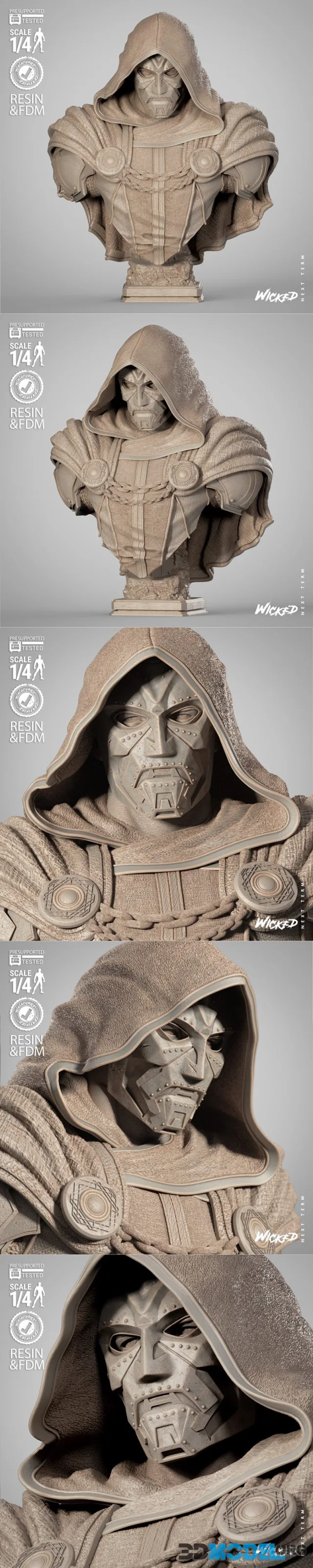 WICKED - Dr Doom Horse Portrait Bust – Printable