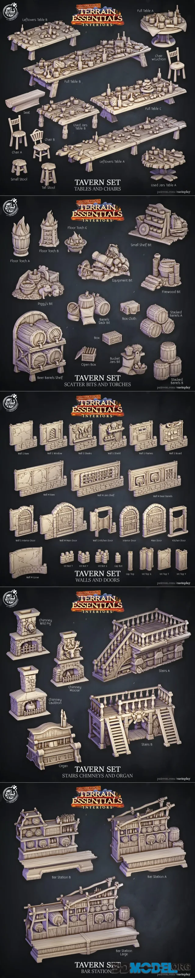 Cast n Play - Tavern Set – Printable