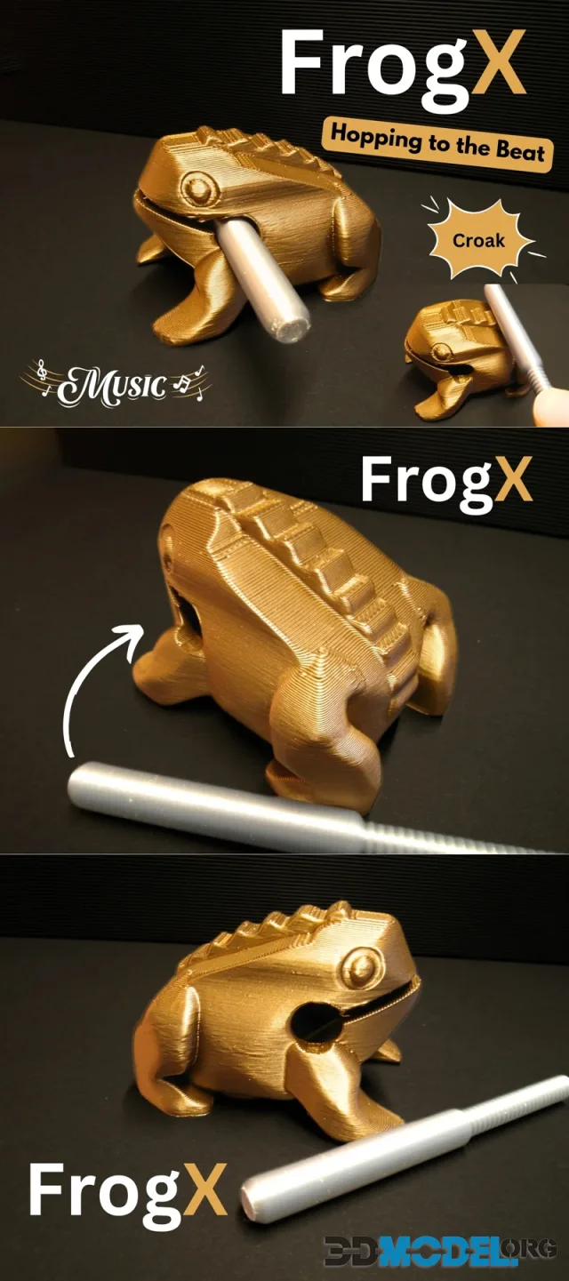 Percussion Frog – Croaking Instrument – Printable