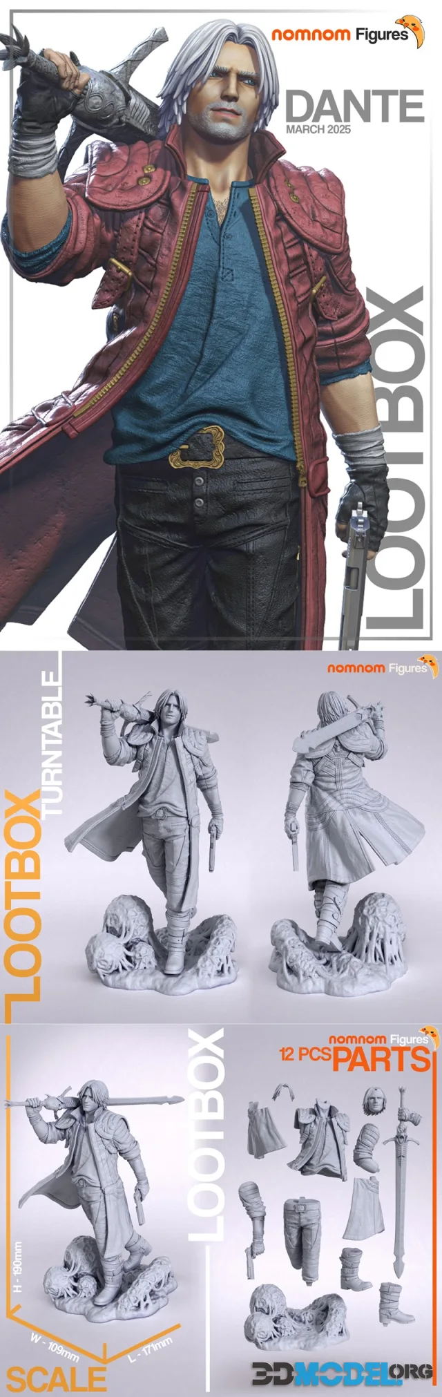 Nomnom Figures - Dante from Devil May Cry – Printable