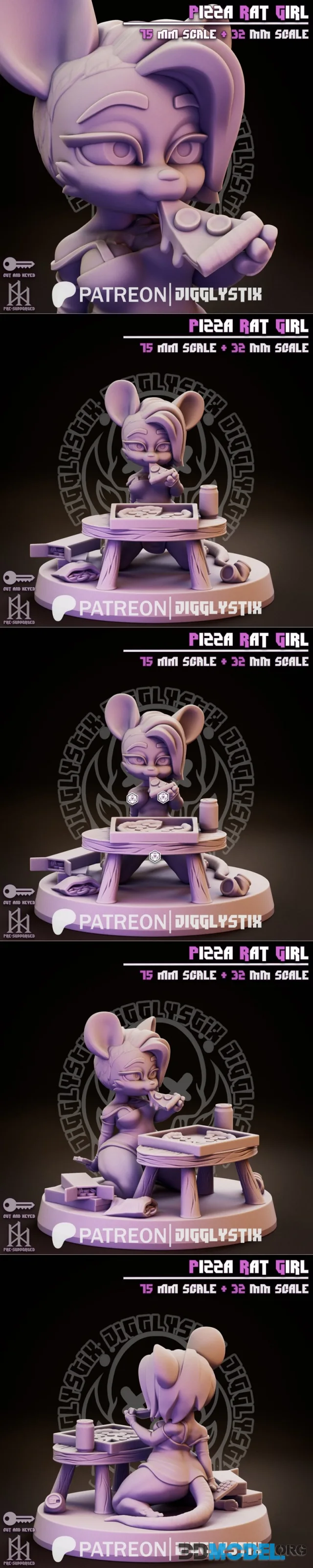 Jigglystix - Pizza Rat Girl – Printable