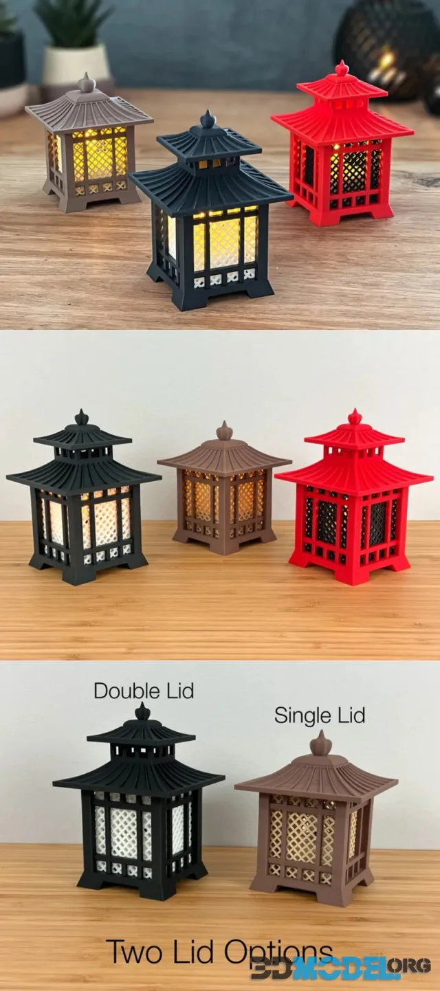 Japanese Mini Tea Light Lantern – Printable