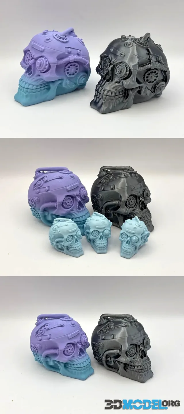 Cyberpunk Gear Skull – Printable