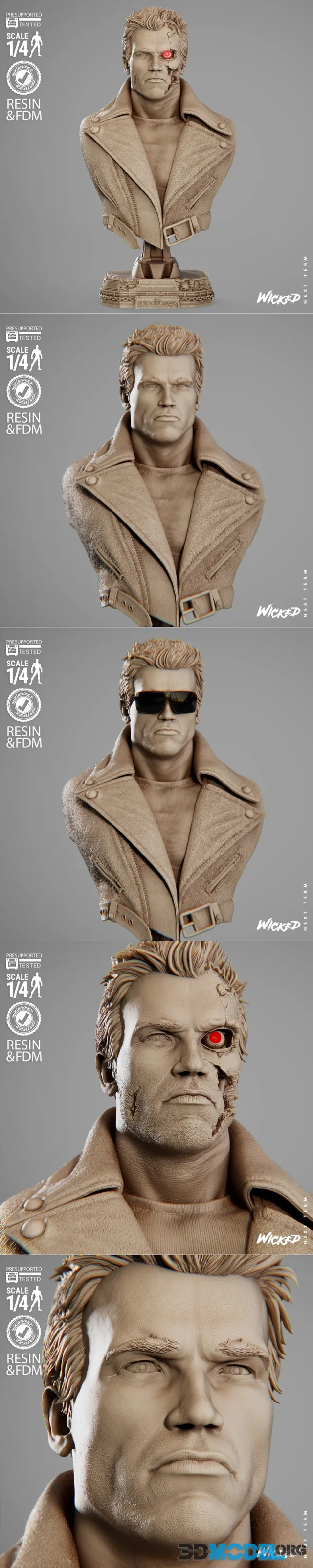 WICKED - Terminator 1 Portrait Bust – Printable