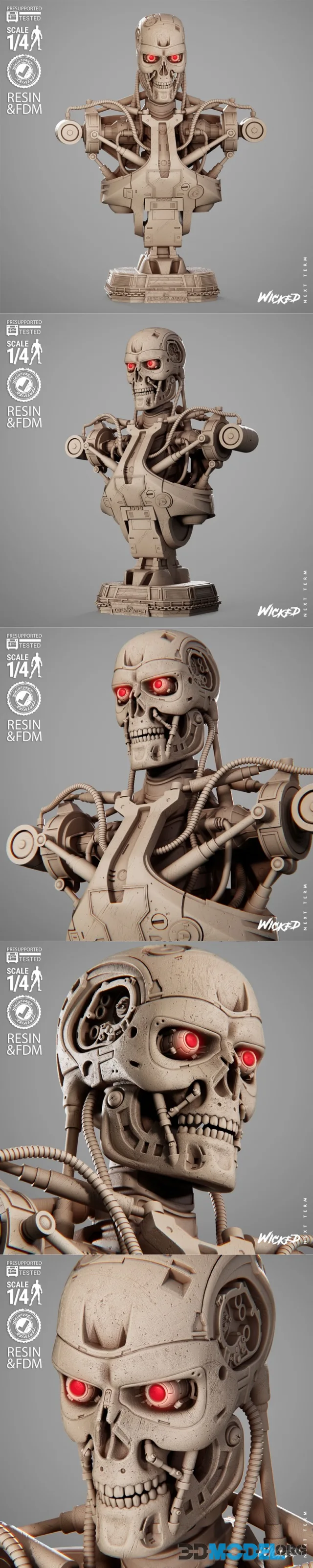 WICKED - T800 Portrait Bust – Printable
