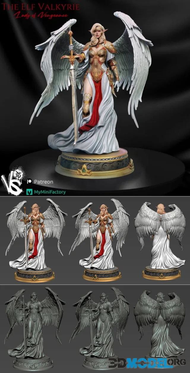 VS3D - Elf Valkyrie smaller – Printable