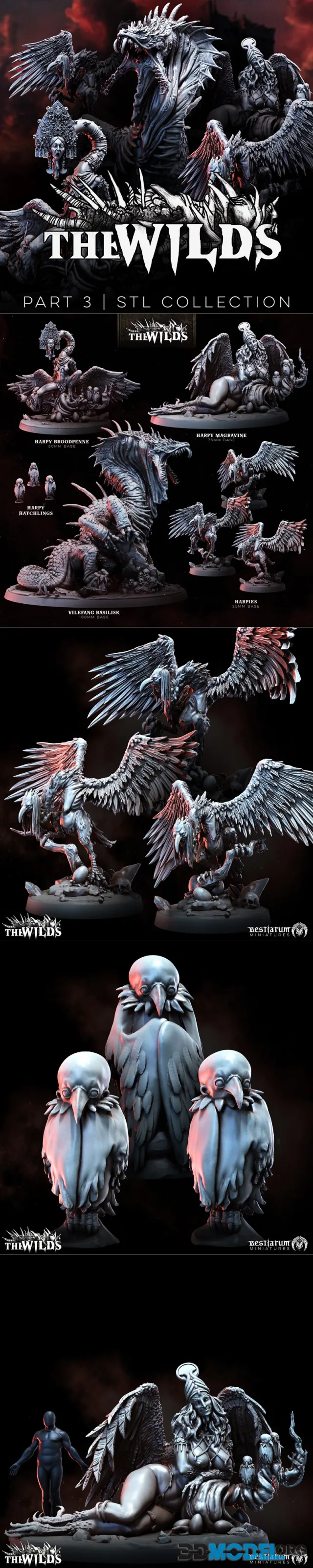 Bestiarum Miniatures - The Wilds Part 3 – Printable