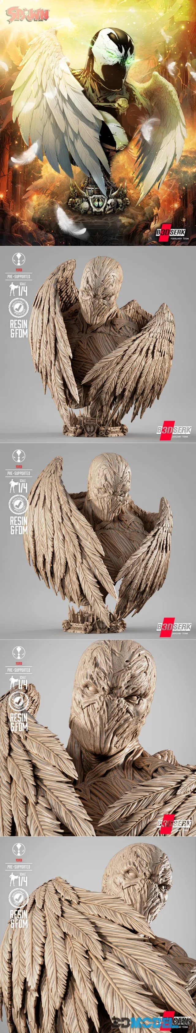 B3DSERK - Angel Spawn Portrait Bust – Printable