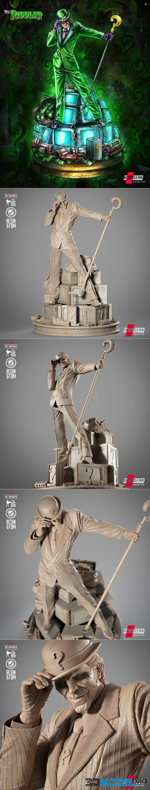 B3DSERK - The Riddler Sculpture – Printable