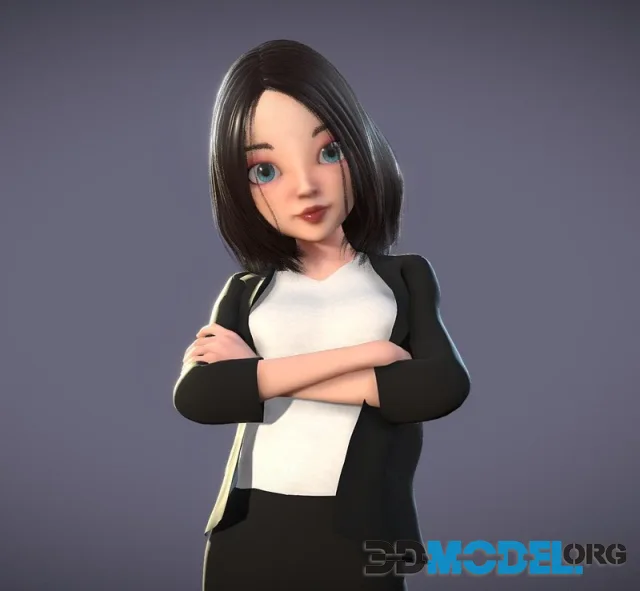 Cartoon Cartoon Woman Beauty With Binding (PBR)