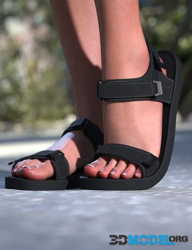 CW Darcy Flat Sandals for Genesis 9 and 8