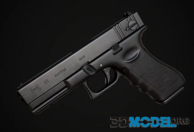 Glock 18 Low-poly (PBR)