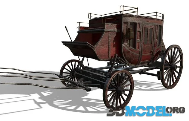 Horse Drawn Cart Carriage Stagecoach (PBR)